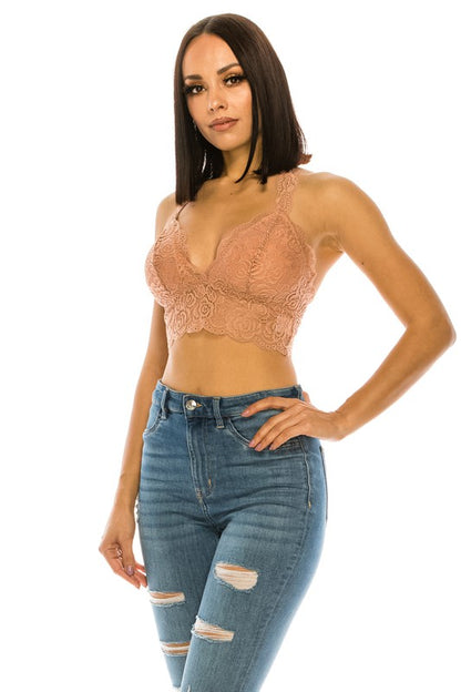 Lace Racerback Crop Top Annva USA