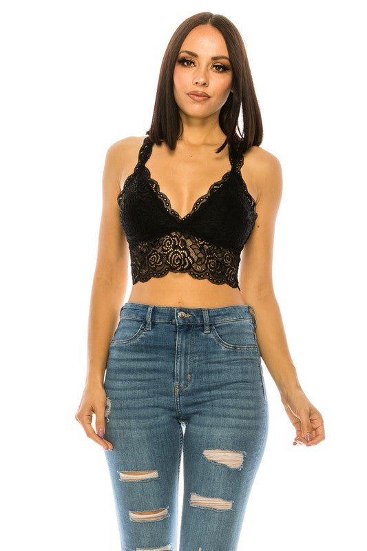 Lace Racerback Crop Top Annva USA