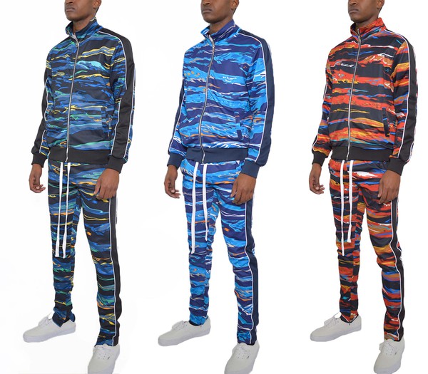 Men's Printed Full Zip Tracksuit