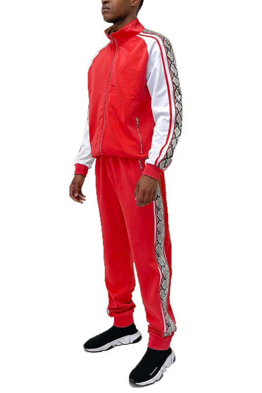 Men's Snake Print Track Suit