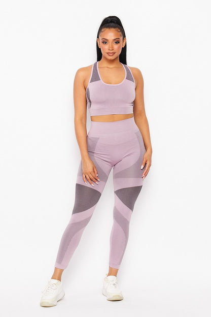 Sleeveless Crop Top & Legging Sports Set