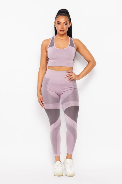 Sleeveless Crop Top & Legging Sports Set