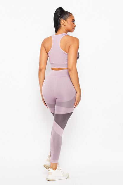 Sleeveless Crop Top & Legging Sports Set