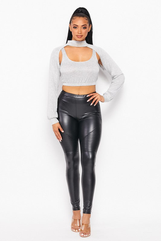 PU Leather Moto Leggings 5Besties