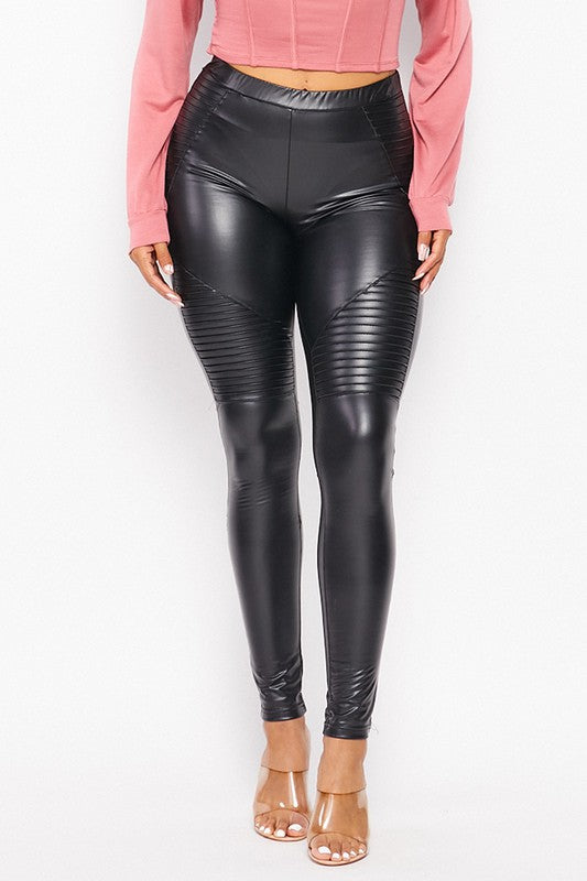 PU Leather Moto Leggings 5Besties