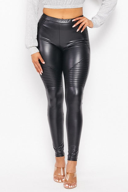 PU Leather Moto Leggings 5Besties