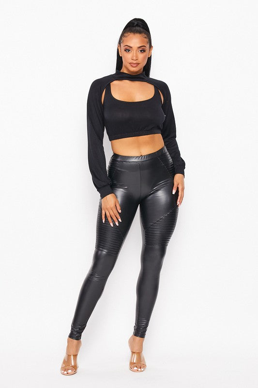 PU Leather Moto Leggings 5Besties