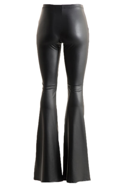 PU Leather Bell Bottom Pants 5Besties