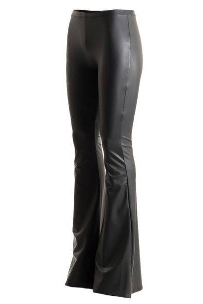 PU Leather Bell Bottom Pants 5Besties