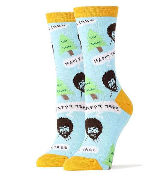 Bob Ross Happy Tree -  Funny Socks