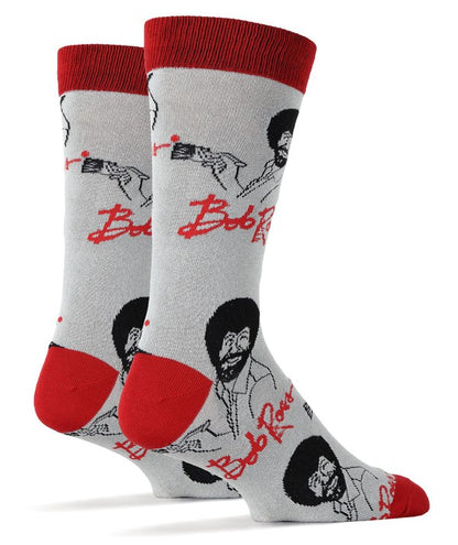 It's Bob Ross - Men's Cotton Crew Funny Socks Oooh Yeah Socks