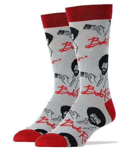 It's Bob Ross - Men's Cotton Crew Funny Socks Oooh Yeah Socks