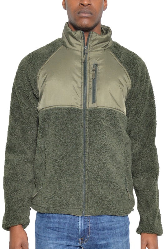 Men's Full Zip Sherpa Jacket