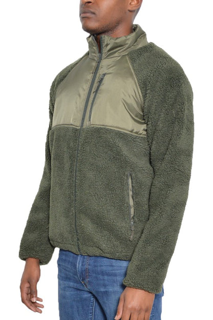 Men's Full Zip Sherpa Jacket