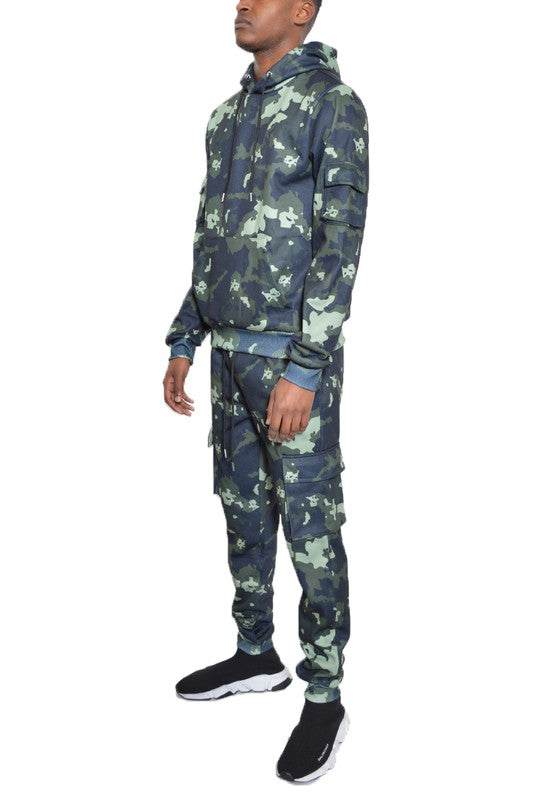 Men's Full Camo Hoodie Sweatsuit