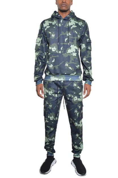 Men's Full Camo Hoodie Sweatsuit