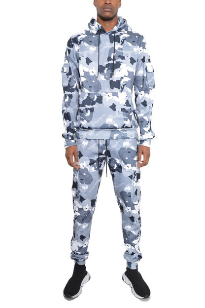 Men's Full Camo Hoodie Sweatsuit