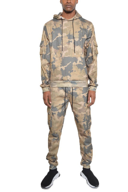 Men's Full Camo Hoodie Sweatsuit