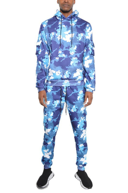 Men's Full Camo Hoodie Sweatsuit