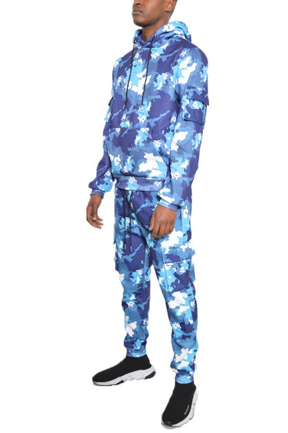 Men's Full Camo Hoodie Sweatsuit