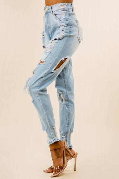 Multi-Cut Skinny Denim Jeans