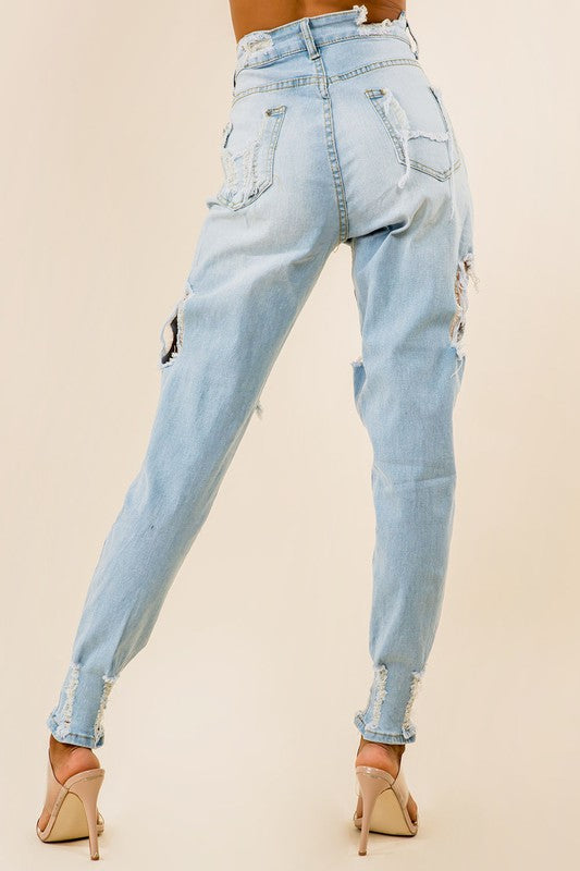 Multi-Cut Skinny Denim Jeans