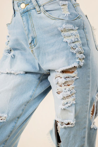 Multi-Cut Skinny Denim Jeans