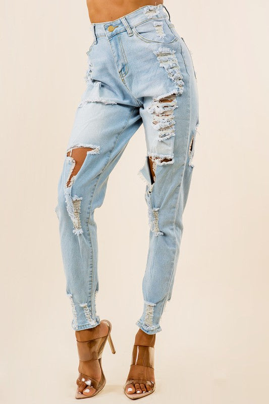 Multi-Cut Skinny Denim Jeans