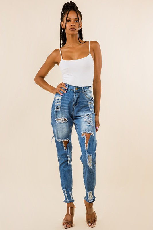 Multi-Cut Denim Jeans