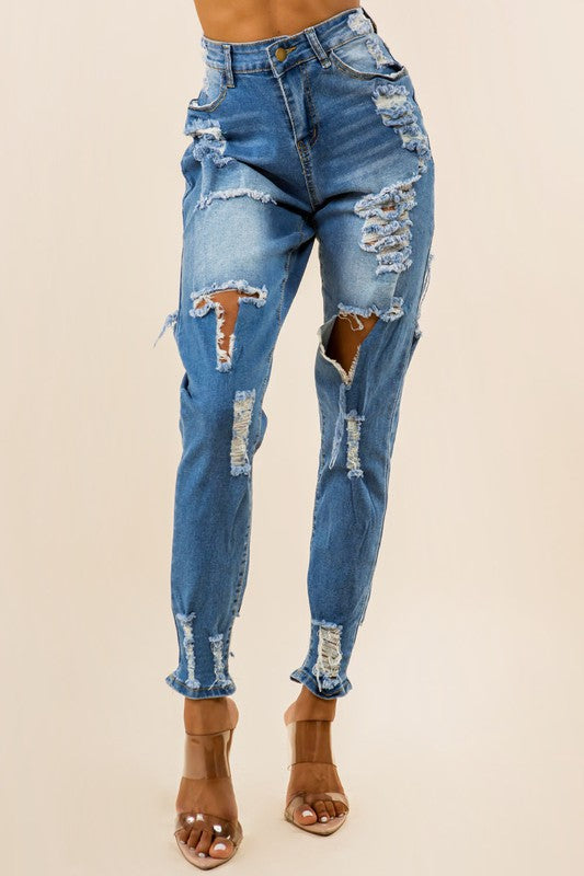 Multi-Cut Denim Jeans