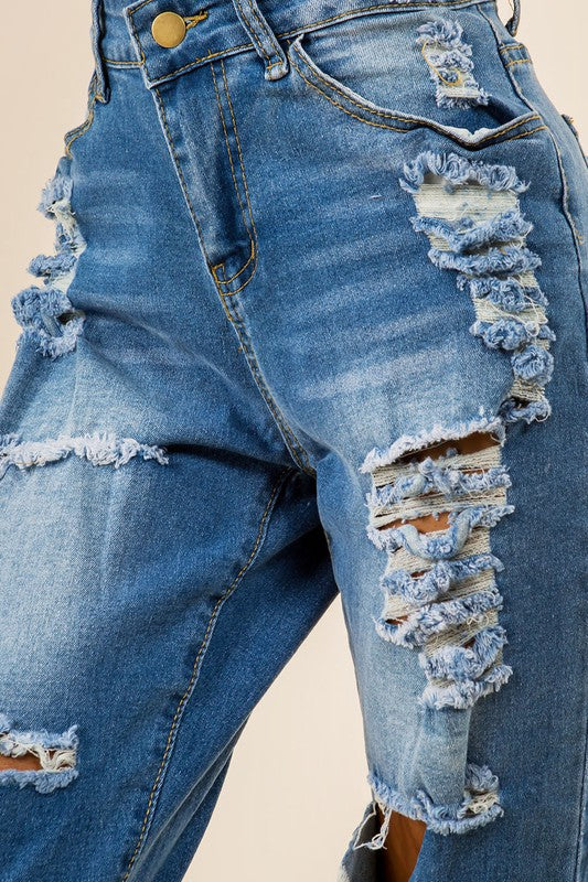 Multi-Cut Denim Jeans