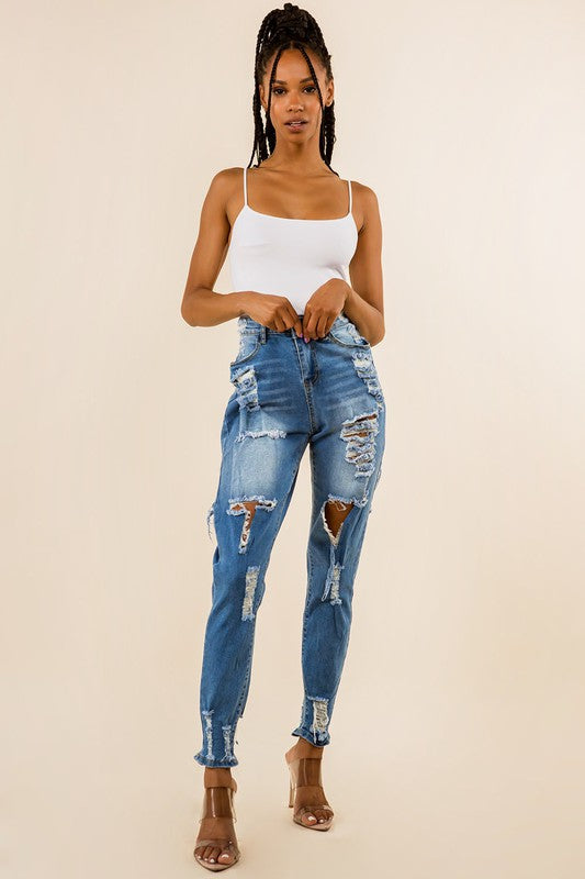 Multi-Cut Denim Jeans