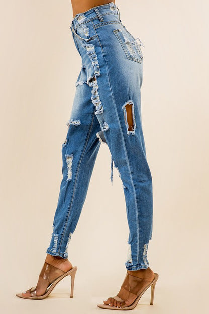 Multi-Cut Denim Jeans