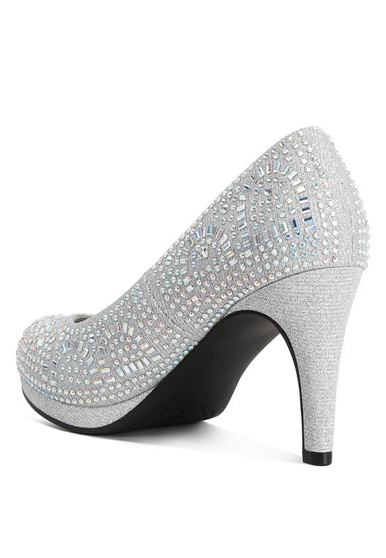 Jolly Exquisite Rhinestone Stiletto Pumps