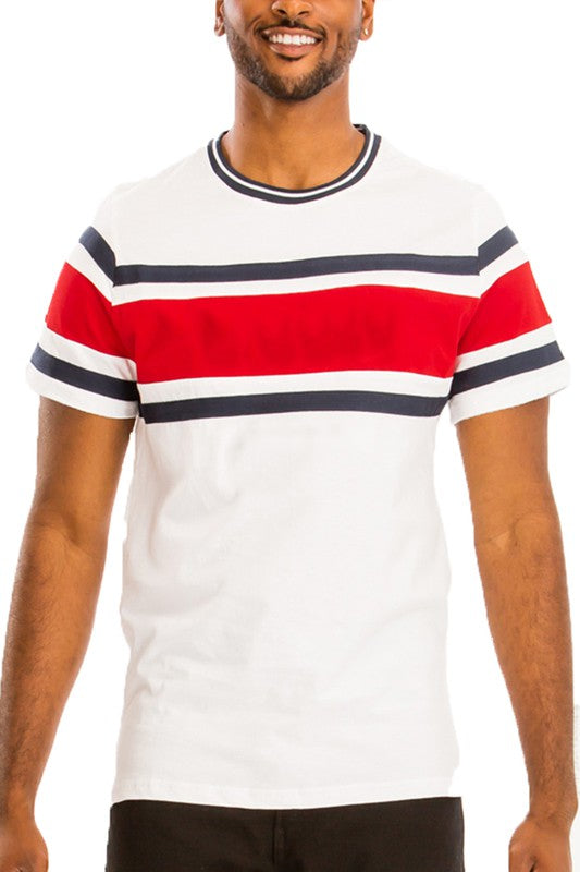 Men's Cotton Three Stripe T-Shirt