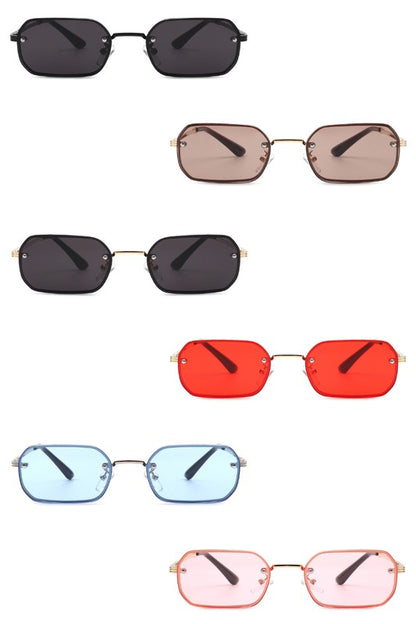 Slim Retro Rectangle Narrow Fashion Sunglasses