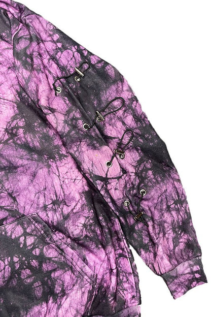 Tye Dye Sleeve Toggle Hoodie & Sweat Set