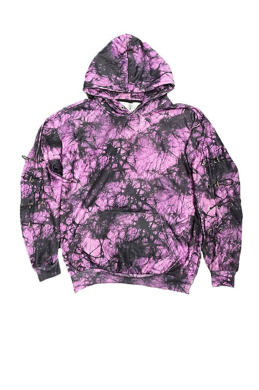 Men's Tye Dye Sleeve Toggle Hoodie & Sweatpants Set