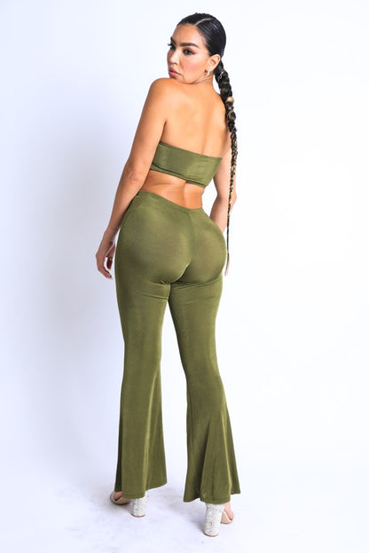 Glitter Basic Flared pants 3 Piece Set