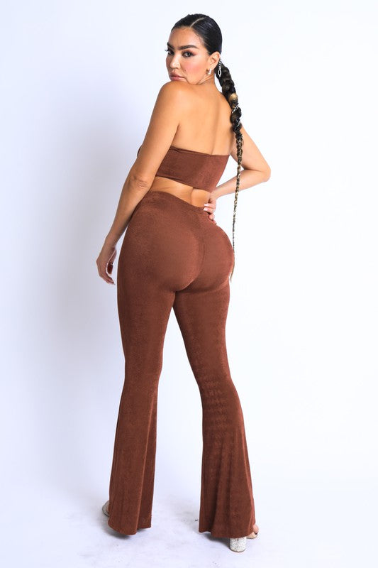 Glitter Basic Flared pants 3 Piece Set