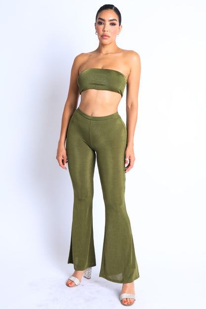 Glitter Basic Flared pants 3 Piece Set