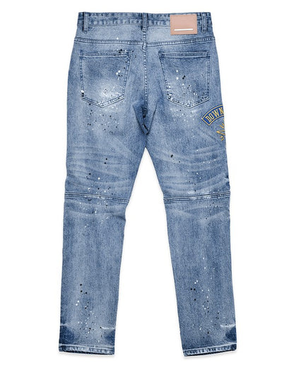 Men's Varsity Patched Slim Fit Jeans First Row