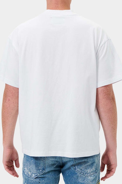 Men's Chenille Patch Tee - White First Row