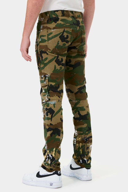 Men's Camo Multi-cargo Slim Fit JEans First Row