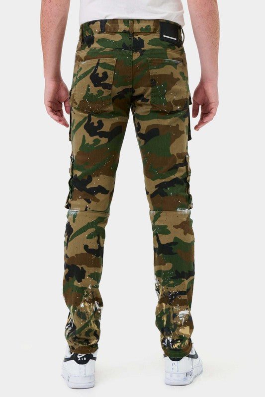 Men's Camo Multi-cargo Slim Fit JEans First Row