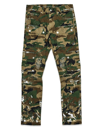 Men's Camo Multi-cargo Slim Fit JEans First Row