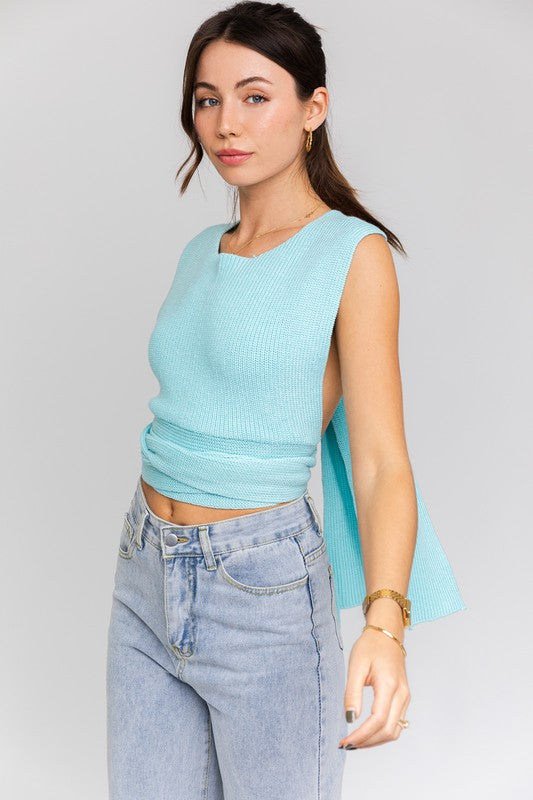 Multi-tie/ Convertible Sweater Top LE LIS