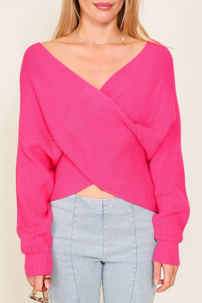 Cross Over Front Sweater