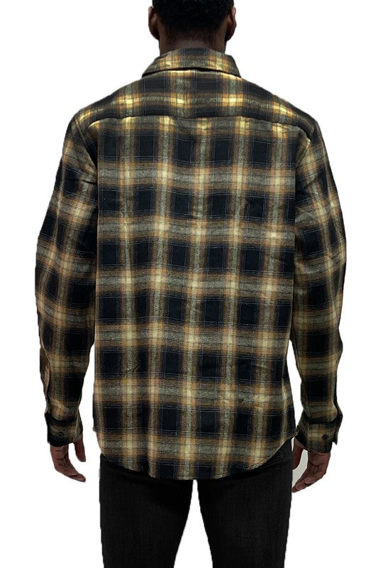 Plaid Checkered Long Sleeve Men's Shirt