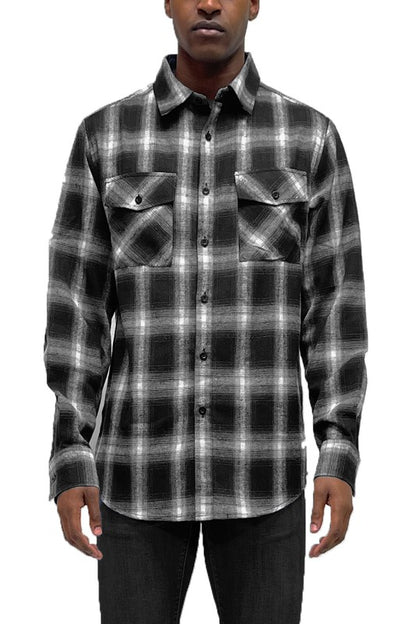 Plaid Checkered Long Sleeve Men's Shirt